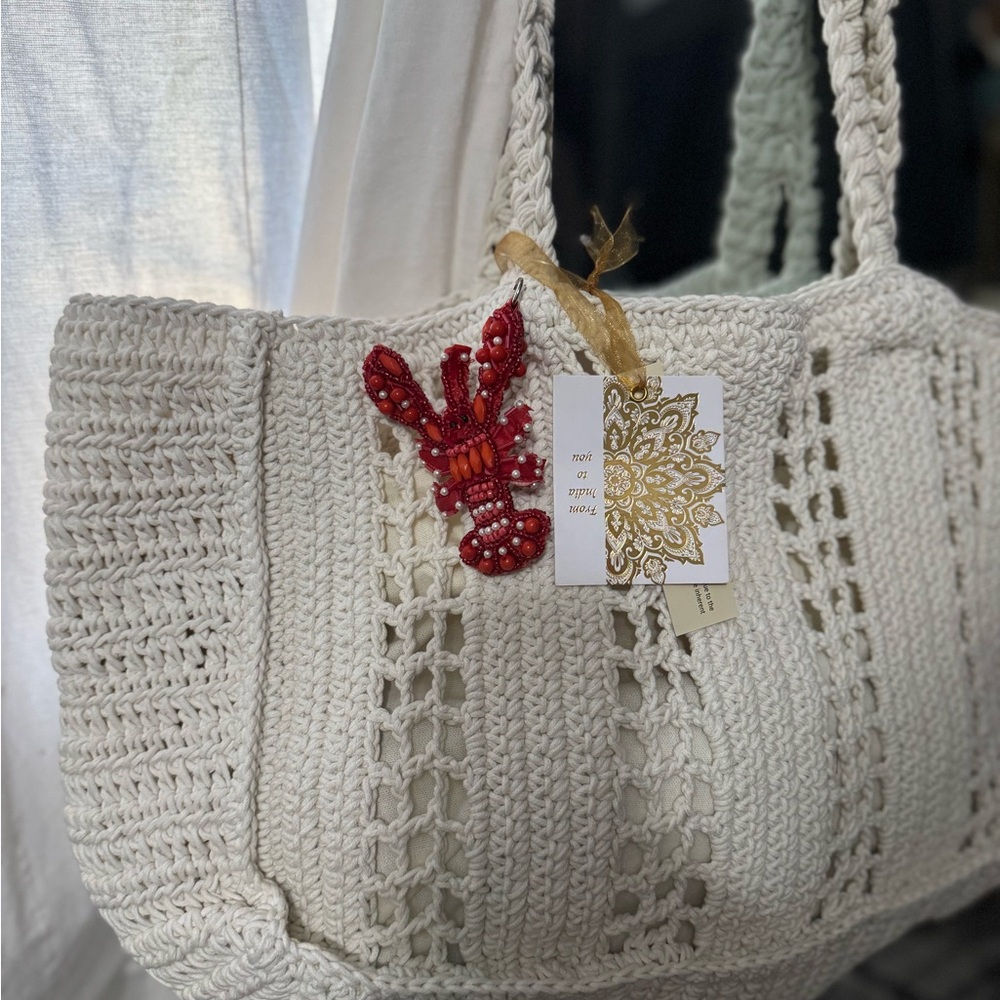 Viral Crochet Lobster Beach Tote Bag 🦞